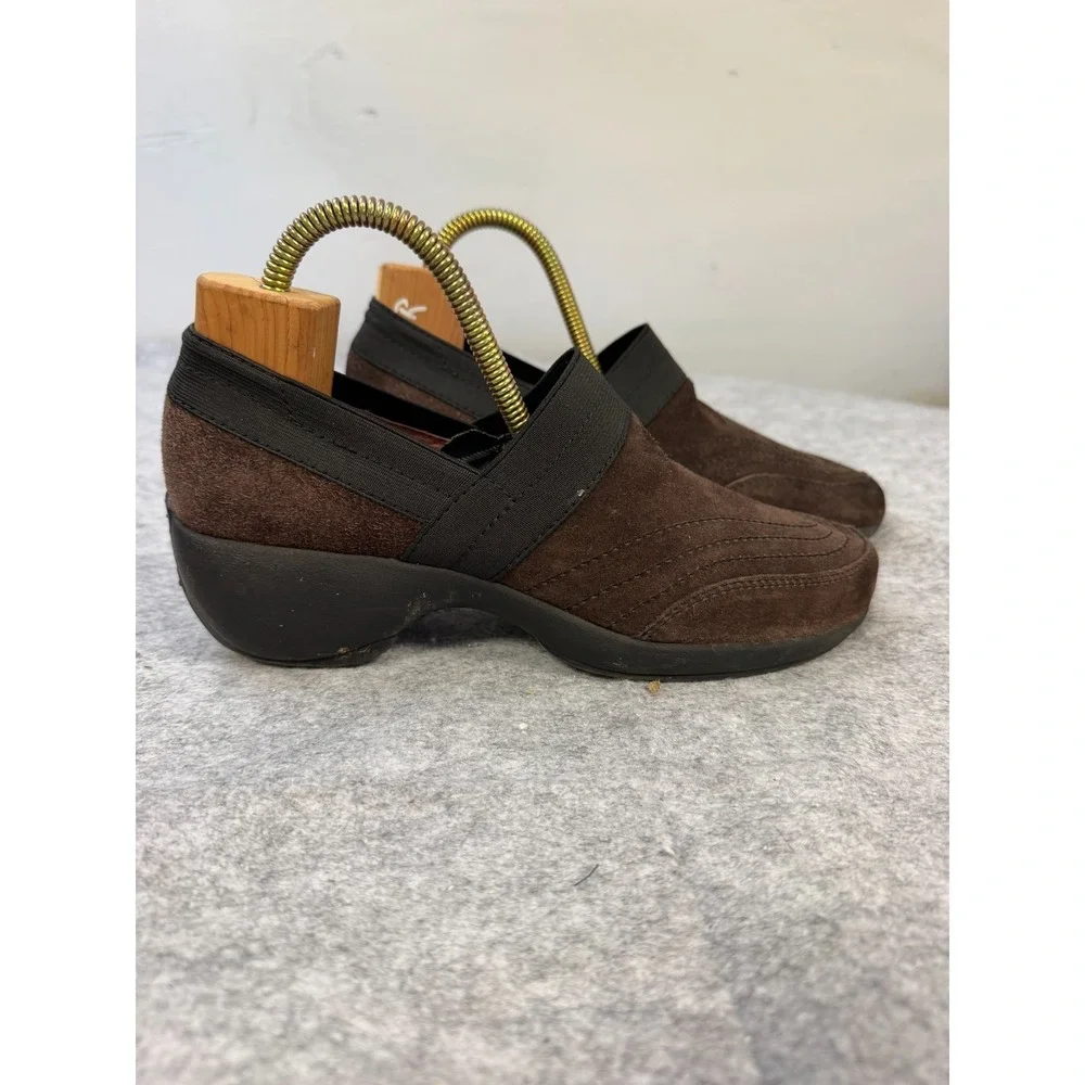 Anne Klein Sport‎ Brown Suede Slip-on Mules Women's Size 8.5